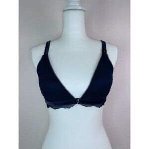 Victoria's Secret women's medium navy blue front close bralette‎ wireless bra